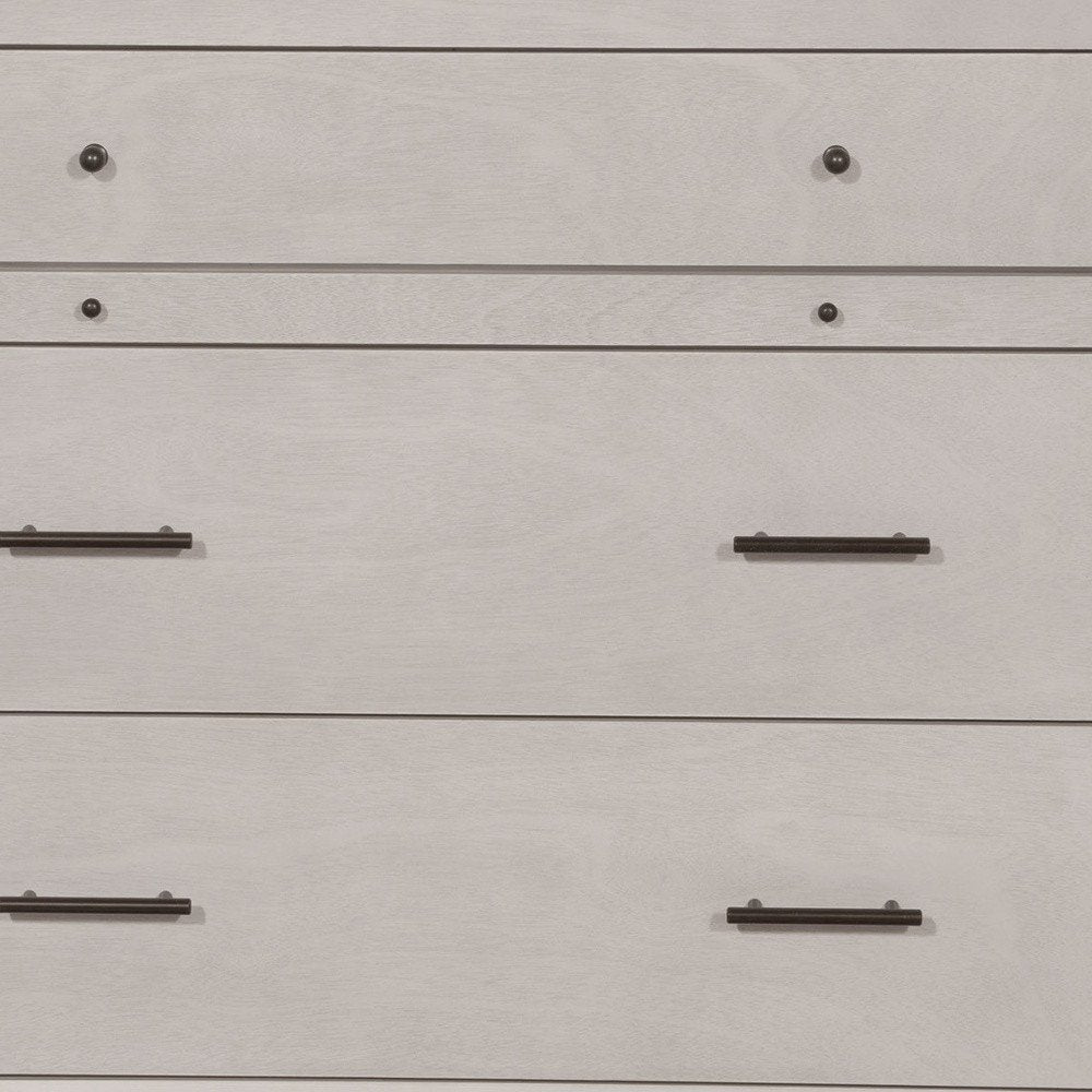 38" Gray Solid Wood Four Drawer Dresser