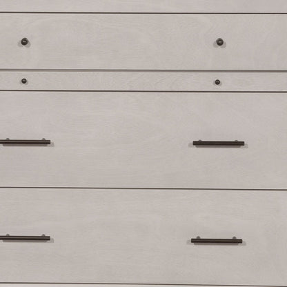 38" Gray Solid Wood Four Drawer Dresser