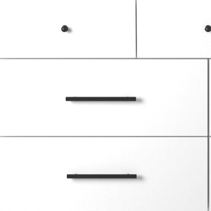 56" White Solid Wood Seven Drawer Double Dresser