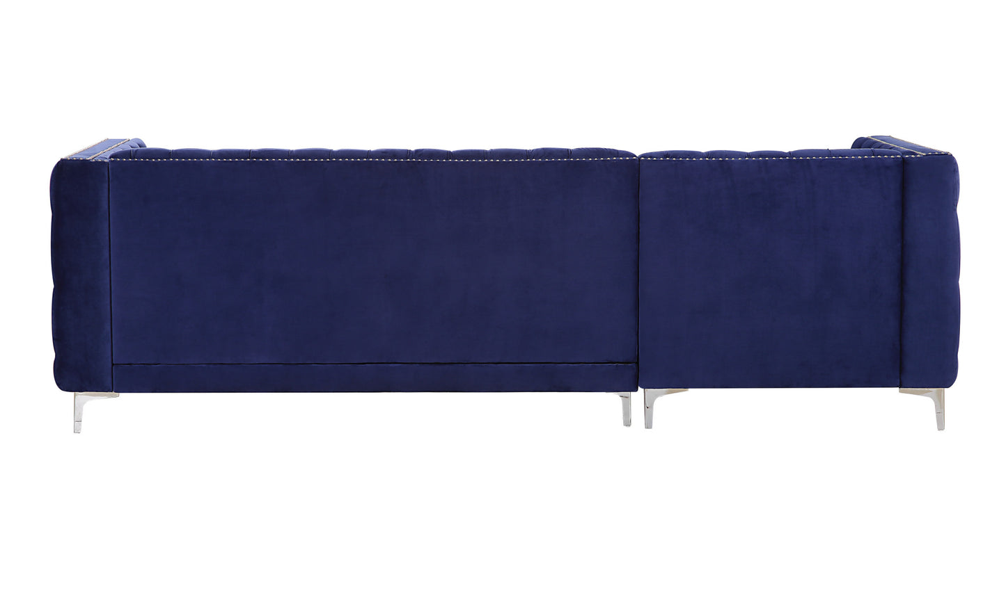 Blue Velvet L Shaped Seating Component