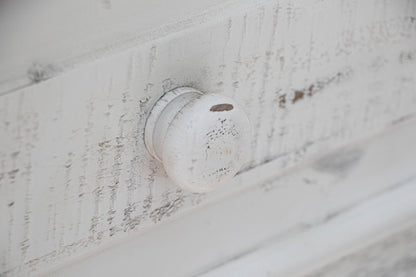 55" White Solid Wood Three Drawer Gentlemans Chest