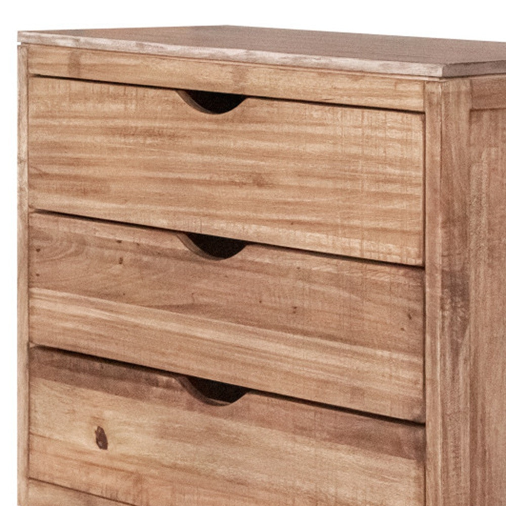 36" Natural Solid Wood Three Drawer Chest