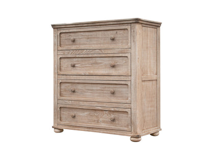 40" Natural Solid Wood Four Drawer Chest