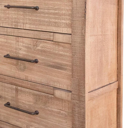 36" Natural Solid Wood Four Drawer Dresser