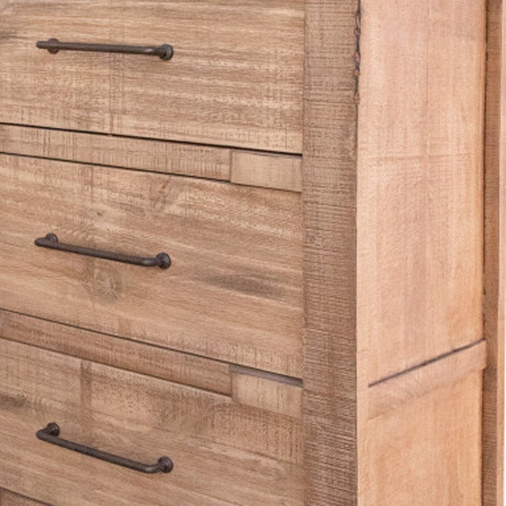 36" Natural Solid Wood Four Drawer Dresser