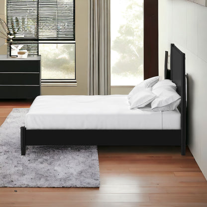 Black Solid and Manufactured Wood California King Bed