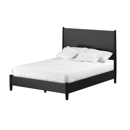 Black Solid Wood California King Bed Frame