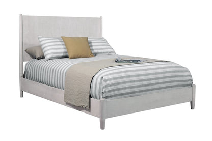 Gray Solid Wood King Bed Frame