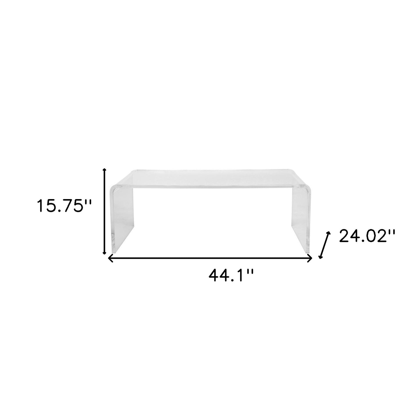 44" Clear Acrylic Coffee Table