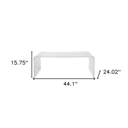 44" Clear Acrylic Coffee Table