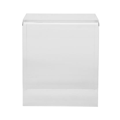 18" Clear Heavy Duty Plastic And Acrylic Square End Table