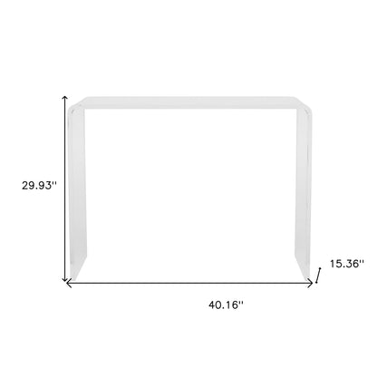 40" Clear Acrylic Sled Console Table