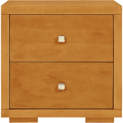 19" White Two Drawer Nightstand