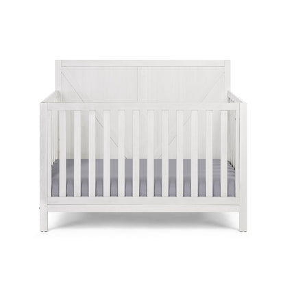 Gray Solid and Manufactured Wood Standard Four In One Convertible Crib