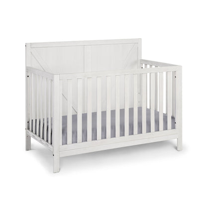 Gray Solid and Manufactured Wood Standard Four In One Convertible Crib