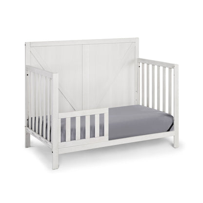 Gray Solid and Manufactured Wood Standard Four In One Convertible Crib