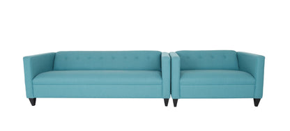 Two Piece Teal Blue Polyester Blend Seating Set