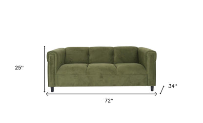 Two Piece Green Five Person Seating Set