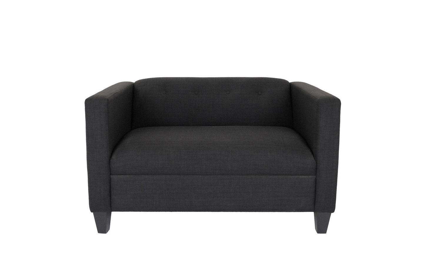 80" Black And Dark Brown Loveseat