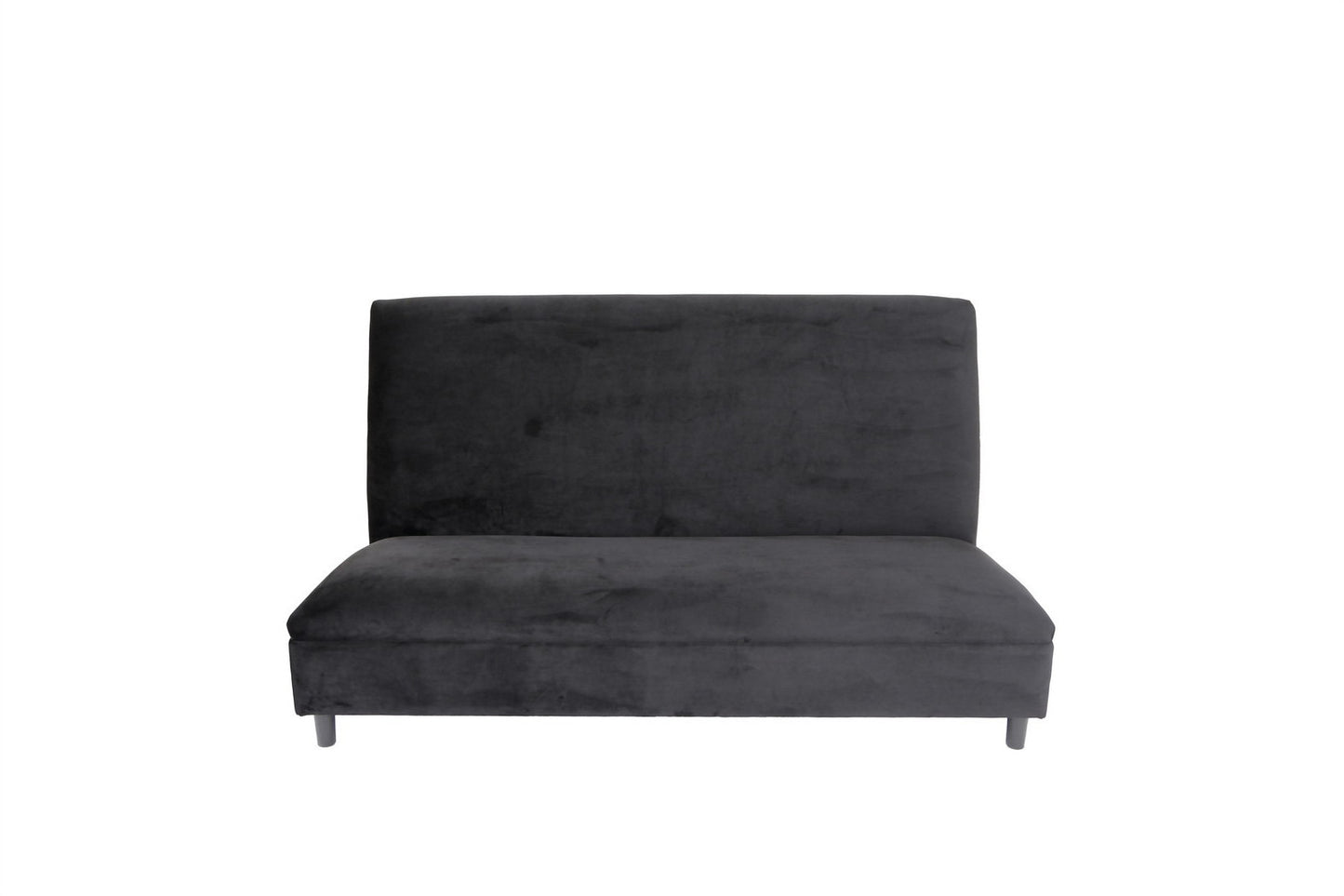 72" Black And Silver Velvet Loveseat