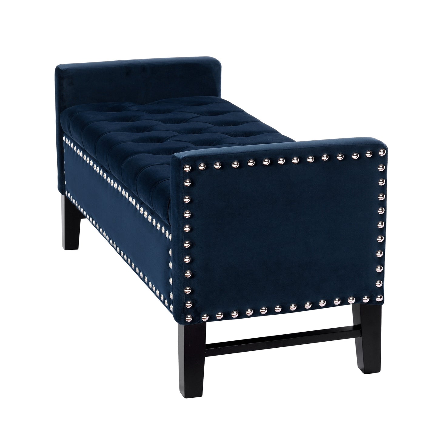 50" Espresso Upholstered PU Leather Bench with Flip top