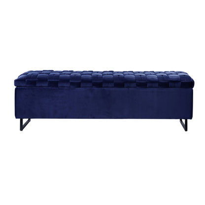 16" Fuchsia Upholstered Velvet Bench with Flip top