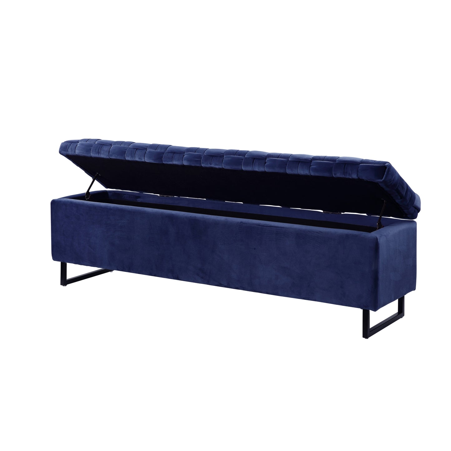 16" Fuchsia Upholstered Velvet Bench with Flip top