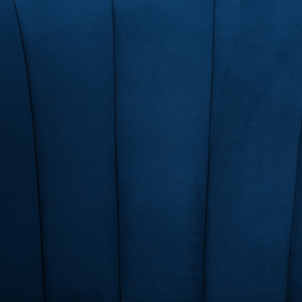 27" Gray And Gold Velvet Tufted Wingback Chair