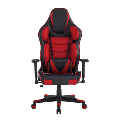 Black Red and Black Adjustable Swivel Metal Rolling Gaming Chair