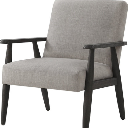 30" Gray Linen Arm Chair