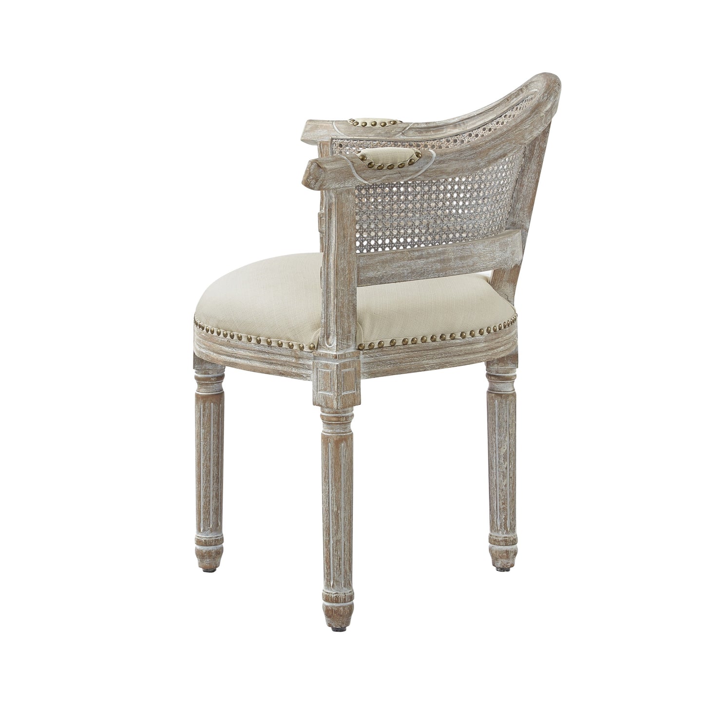 24" Beige Linen Arm Chair