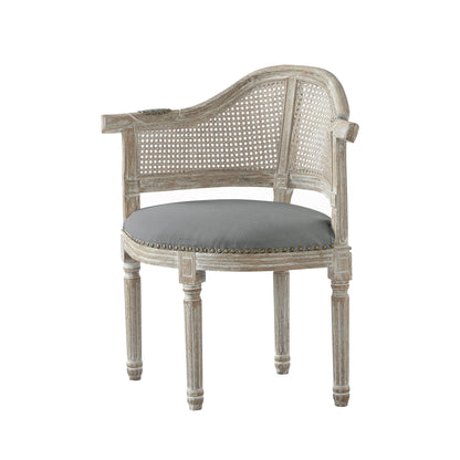 24" Beige Linen Arm Chair