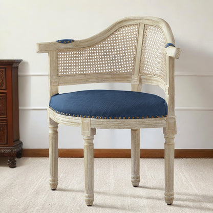 24" Beige Linen Arm Chair