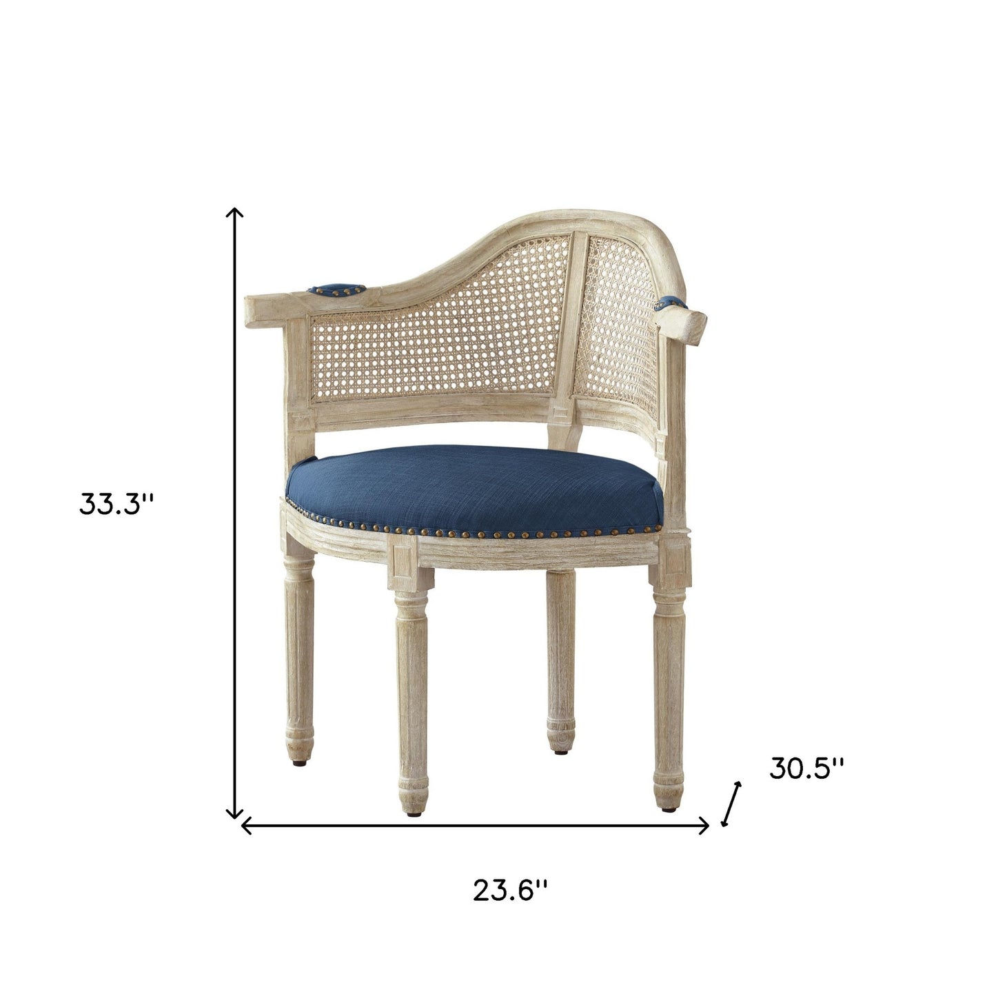 24" Beige Linen Arm Chair