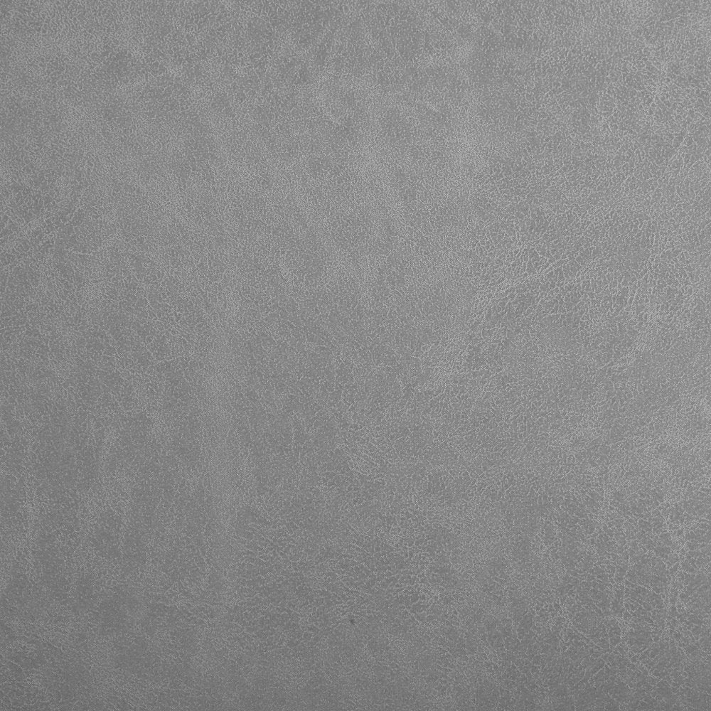 31" Light Gray And Black Faux Leather Barrel Chair