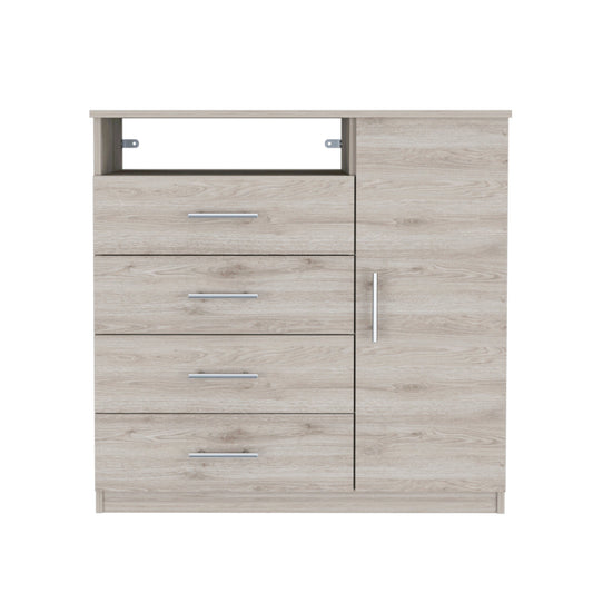 36" Light Gray Four Drawer Dresser