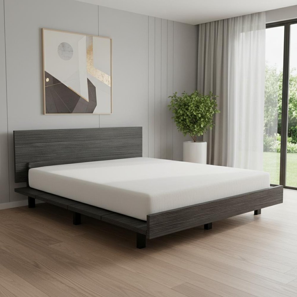 Gray Wood Twin Bed Frame