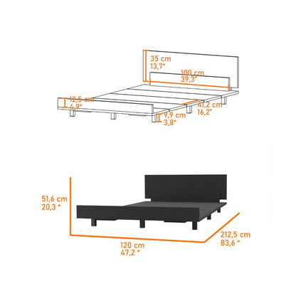 Gray Wood Twin Bed Frame