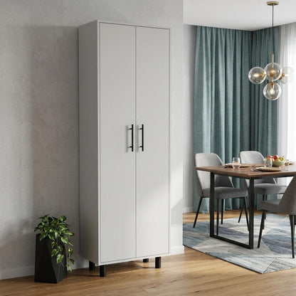 71" White Tall Pantry Cabinet