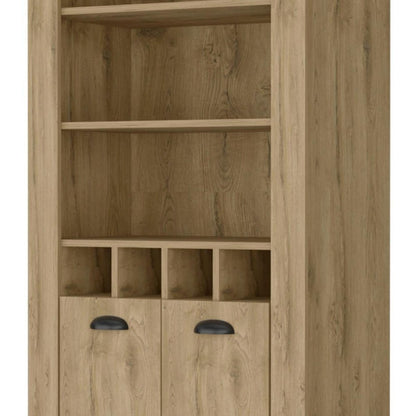 29" Brown Wood Bar Cabinet With Two Doors