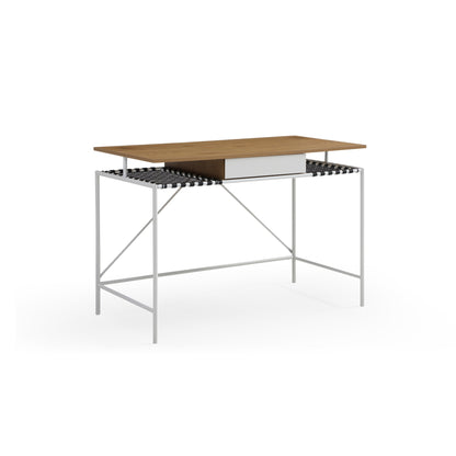 43" Natural and Black Writing Desk