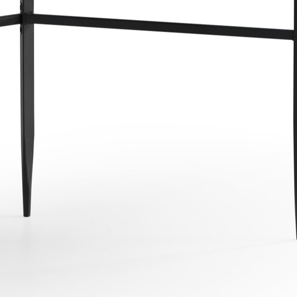 43" Gray and Black Writing Desk