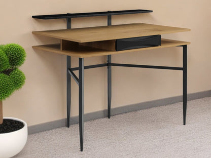 43" Gray and Black Writing Desk