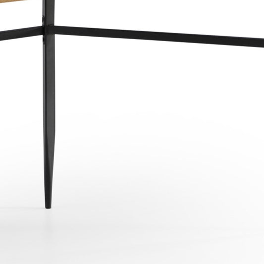 43" Natural and Black Writing Desk