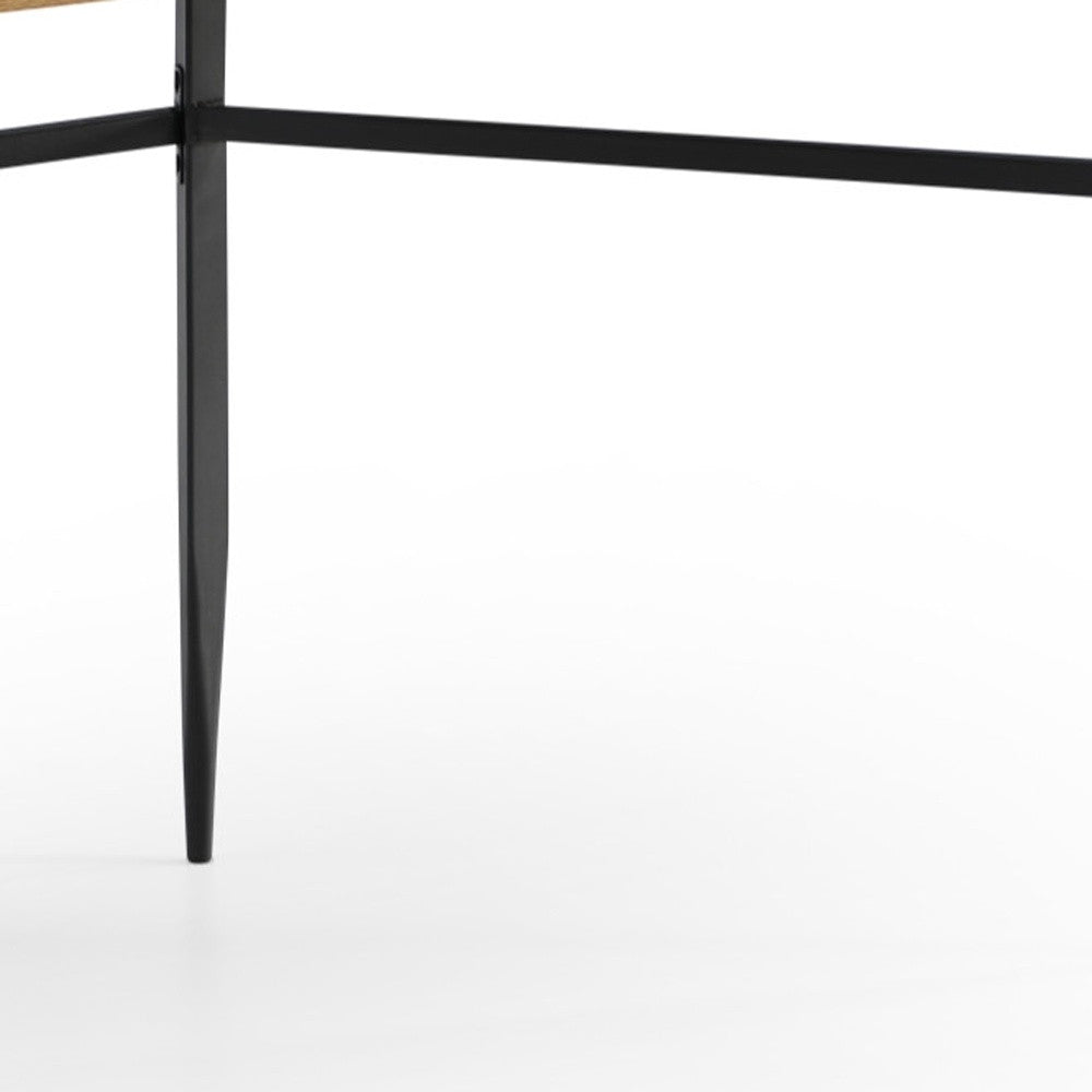 43" Gray and Black Writing Desk