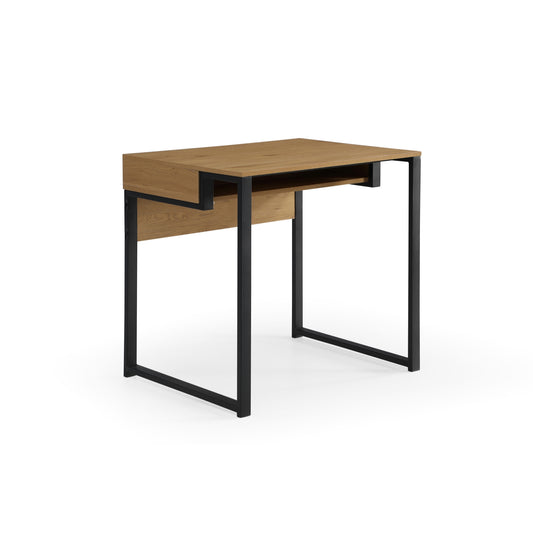 32" Natural and Black Writing Desk