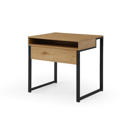 32" Natural and Black Writing Desk