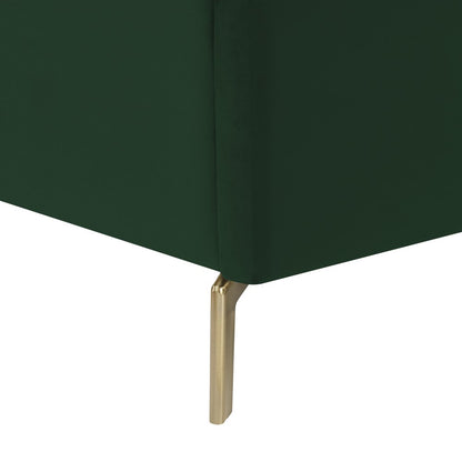 Green Velvet Upholstered Queen Bed Frame
