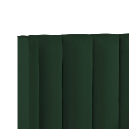 Green Velvet Upholstered Queen Bed Frame