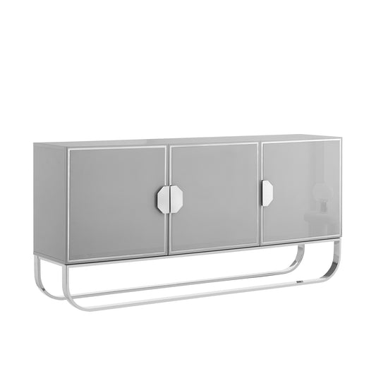 71" Gray Sideboard with Three Doors